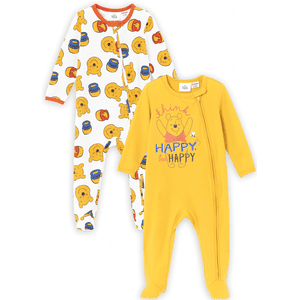 Disney Winnie the Pooh Footed Coveralls, 2-Pack