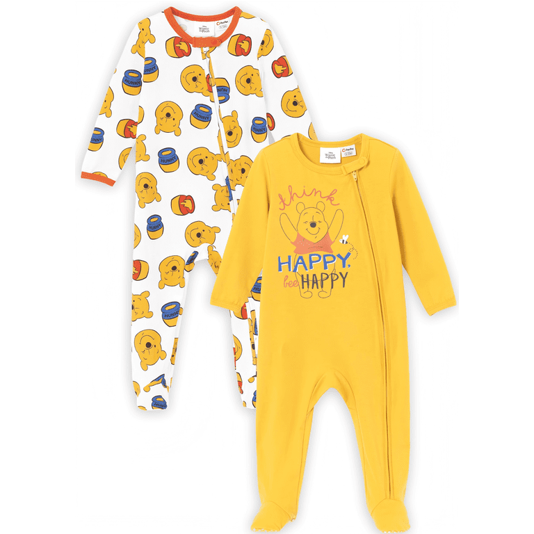 Disney Winnie the Pooh Footed Coveralls, 2-Pack photo 1