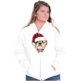 thumbnail image 4 of Cute Santa Pug Bulldog Christmas Zip Up Hoodie Men's Women's Brisco Brands S, 4 of 5