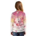 thumbnail image 2 of DISNIMO Axolotl Print Girls Long Sleeve Shirts Soft Comfy T-Shirts Casual Crewneck Tops Loose Fits Tunic Blouse Shirts for 5-12 Years Old Girls, 2 of 8