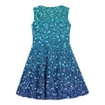 thumbnail image 5 of CHEEREAM Girls Kids Summer Sleeveless Sundress Birthday Outfit Sequin Print Twirly Party Clothes 4-13 Years, 5 of 5