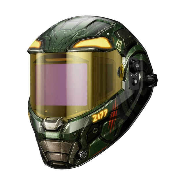 Casco de Soldadura ANDELI OPTIM-600LB-BCB con Visor True Color 4.53"x3.23"