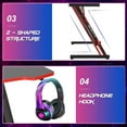 thumbnail image 4 of BestOffice 47 inch Z Shaped Ergonomic adults Gaming Desk with Headphone Hook for Game Players，Red, 4 of 7