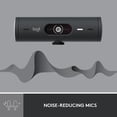 thumbnail image 3 of Logitech Brio 500 Webcam Full HD 1080p avec Lumière Automatique - Micro à Double Réduction de Bruit - Graphite - Neuf, 3 of 6