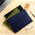 thumbnail image 5 of Miyuadkai Thickened Leather Multi Color Briefcase Folder, Waterproof Thickened Leather Folder Khaki for Workboks and Handouts, 5 of 9