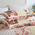 thumbnail image 6 of Nordmiex Patchwork Cotton Quilt Set Luxury Rose Bedding Set, Queen, 6 of 6