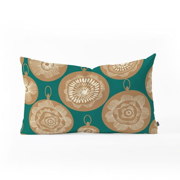 Society6 Gabriela Fuente Celyn Oblong Decorative Throw Pillow, Christmas, Holidays, Blue, 23" x 14"