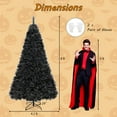 thumbnail image 3 of Costway 8 FT Halloween Tree with 860 Branch Tips Frosted Pine Needles 450 White LED Lights, 3 of 10