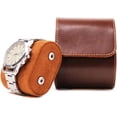 thumbnail image 4 of Portable Watch Travel Case - Single Watch Box Organizer for Men - PU Leather Watch Roll Travel Case, 4 of 5
