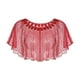 thumbnail image 2 of Chal de Mujer, Capa de Chal de Lentejuelas, Vestidos de Bufanda de Chal Informal Ropa de Moda Chal de Novia de Lentejuelas Capa de Noche para Fiesta D Rojo Salvador Mantón de las mujeres, 2 of 8