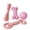 Pink, variant on 4-Piece Dog Dental Chew Toy Set, TPR Material Teeth Cleaning Bite Ball, Squeaky Grinding Plaything for Small Medium Puppy Oral Health Training