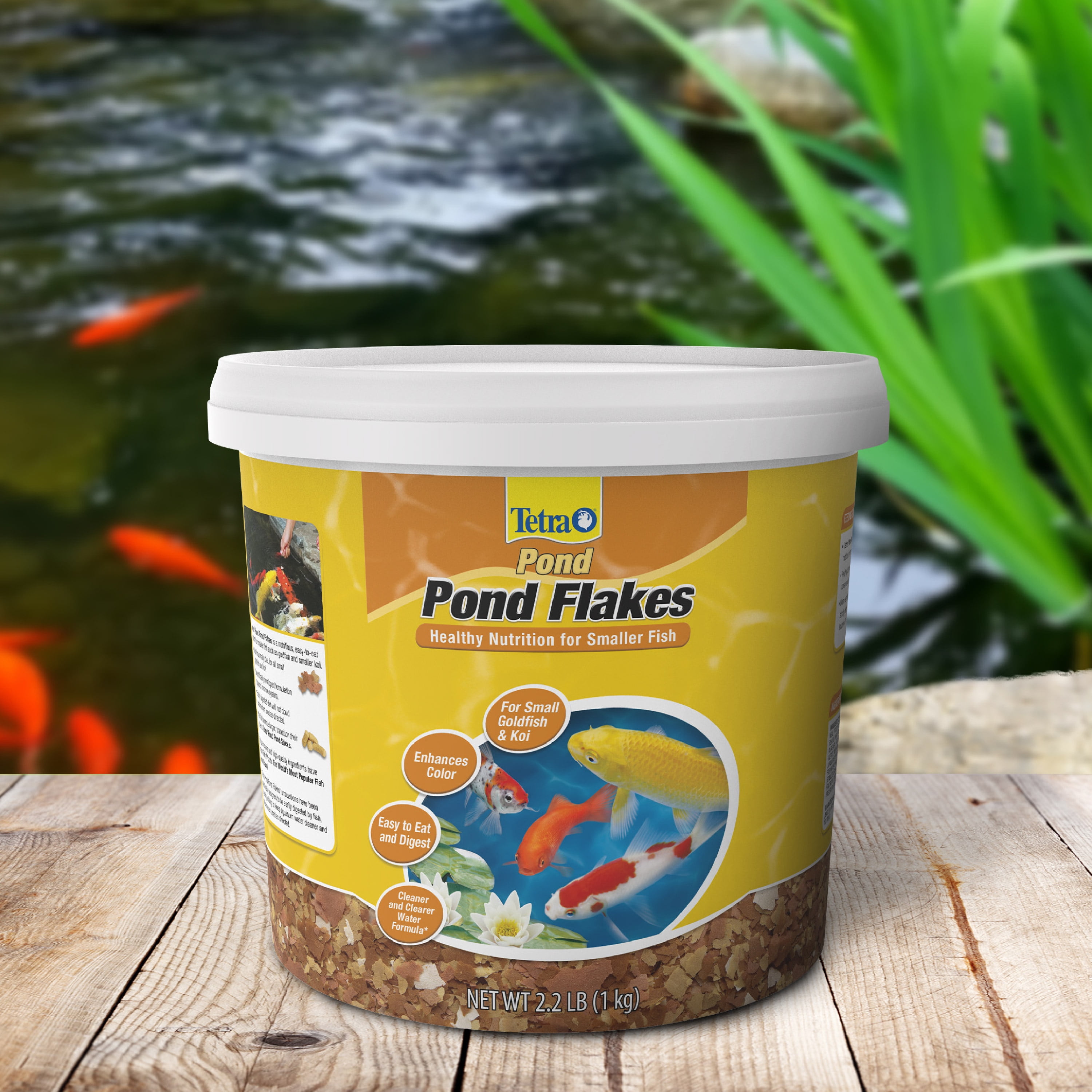 TetraPond Flakes Fish Food, Complete Nutrition for Smaller Pond Fish, 2.2 lb