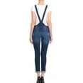 thumbnail image 2 of Womens Juniors Slim Fit Skinny Distressed Denim Overalls, 2 of 4