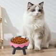 thumbnail image 4 of Elevated Cat Bowls, Raised Stainless Steel Cat Bowl with Cute Stand, 5.59in Wide Raised Food and Water Dish for Cats, Kitten, Puppies, 4 of 6