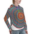 thumbnail image 6 of Fotbe Mandala Pattern Womens Long Sleeve Hoodie, Pullover Hooded Sweatshirt, Kangaroo Pocket Hoodie with Eye-catching Drawstrings-Medium, 6 of 7