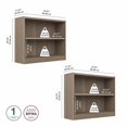 thumbnail image 2 of Universal Small 2 Shelf Bookcase in Ash Gray (Set of 2) - Engineered Wood, 2 of 8