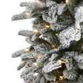 thumbnail image 3 of Nearly Natural 7ft. Flocked North Carolina Fir Artificial Christmas Tree with 550 Warm White Lights and 2090 Bendable Branches, 3 of 7