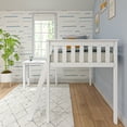 thumbnail image 4 of Max & Lily Solid Wood Twin Loft Bed, Loft Bed with Pull Out Desk and Ladder for Kids, 4 of 11