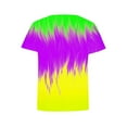 thumbnail image 4 of Cadancy Mardi Gras Tshirts Women Rave Party Holiday Graphic Crew Neck Short Sleeve Tops Funny Trendy Casual Loose Blouse Glitter Carnival Outfits, 4 of 5