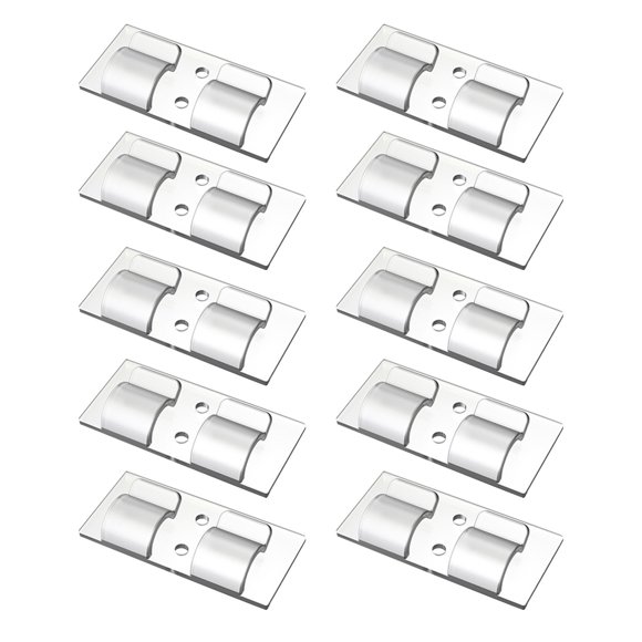 Riforla Hooks for Outdoor String Lights 10pcs Outdoor Light Clips with Adhesive Strips Wall Clips Wire Holder Outdoor Light Hooks for Indoor Outdoor Party Decor Christmas Festi Hooks