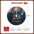thumbnail image 2 of Salouo Happy New Year 2024 (3) Christmas Tree Skirt 30" Farmhouse Christmas Decorations Snowman Xmas Tree Skirt Tree Mat for Holiday Party Decor, 2 of 8
