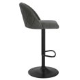 thumbnail image 2 of Modern Velvet & Metal Air Lift Stool in Grey, 2 of 7