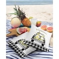 thumbnail image 3 of Pack of 2 Outdoor Pillow Covers, Gnome Lemon in Farm Truck Black and White Checked Waterproof Square Throw Pillowcase Cushion Decorative Pillow Covers for Couch Patio Tent, 24x24 in, 3 of 6