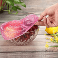 thumbnail image 4 of HLONK 60 Pcs Plastic Wrap Disposable Convenience Stretch Wrap for Food  Colorful Design Plastic Wrap, 4 of 10
