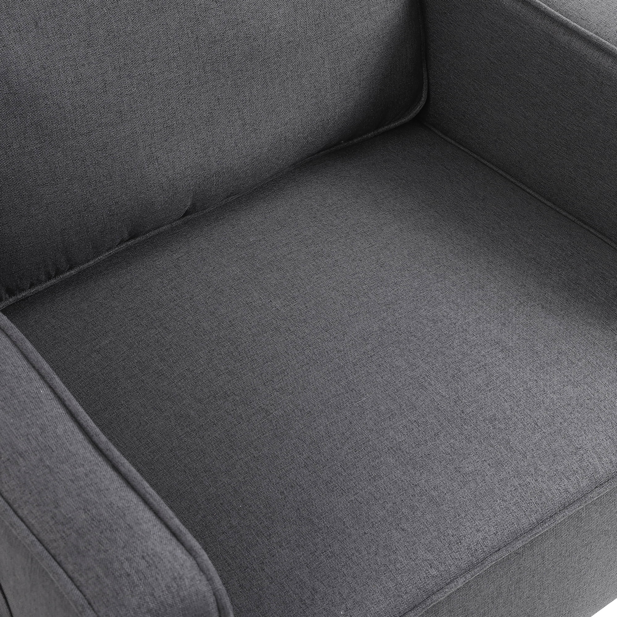 Kadyn Modern Teddy Fabric Swivel Accent Chair with 360 Degree Swiveling for Living Room, Dark Gray
