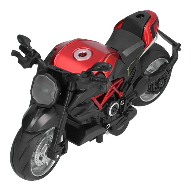 Jouet de moto LHCER, modèle de moto pour enfants à l'échelle 1: 12, jouet  de moto à retirer avec effet sonore léger, modèle de moto de Simulation 
