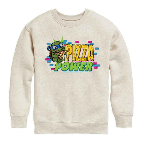 Teenage Mutant Ninja Turtles Mutant Mayhem - Leo Pizza Power - Toddler & Youth Crewneck Fleece Sweatshirt