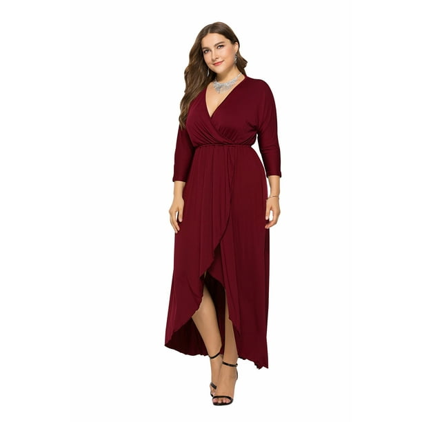 Maxi Vestido Largo De Fiesta Elegante Sexi Talla Extra Plus Dara Baby Vest029