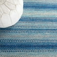 thumbnail image 6 of SAFAVIEH Kilim Leon Striped Cotton Runner Rug, Grey/Blue, 2'3" x 9', 6 of 8