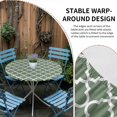 thumbnail image 4 of Round Fitted Tablecloth with Elastic Edge, Sage Green Morocco Waterproof Table Cloth Table Cover for 36"-44" Tables, Minimalist Boho Ethnic Abstract Motif Tablecloths for Dining Picnic Party Outdoor, 4 of 9