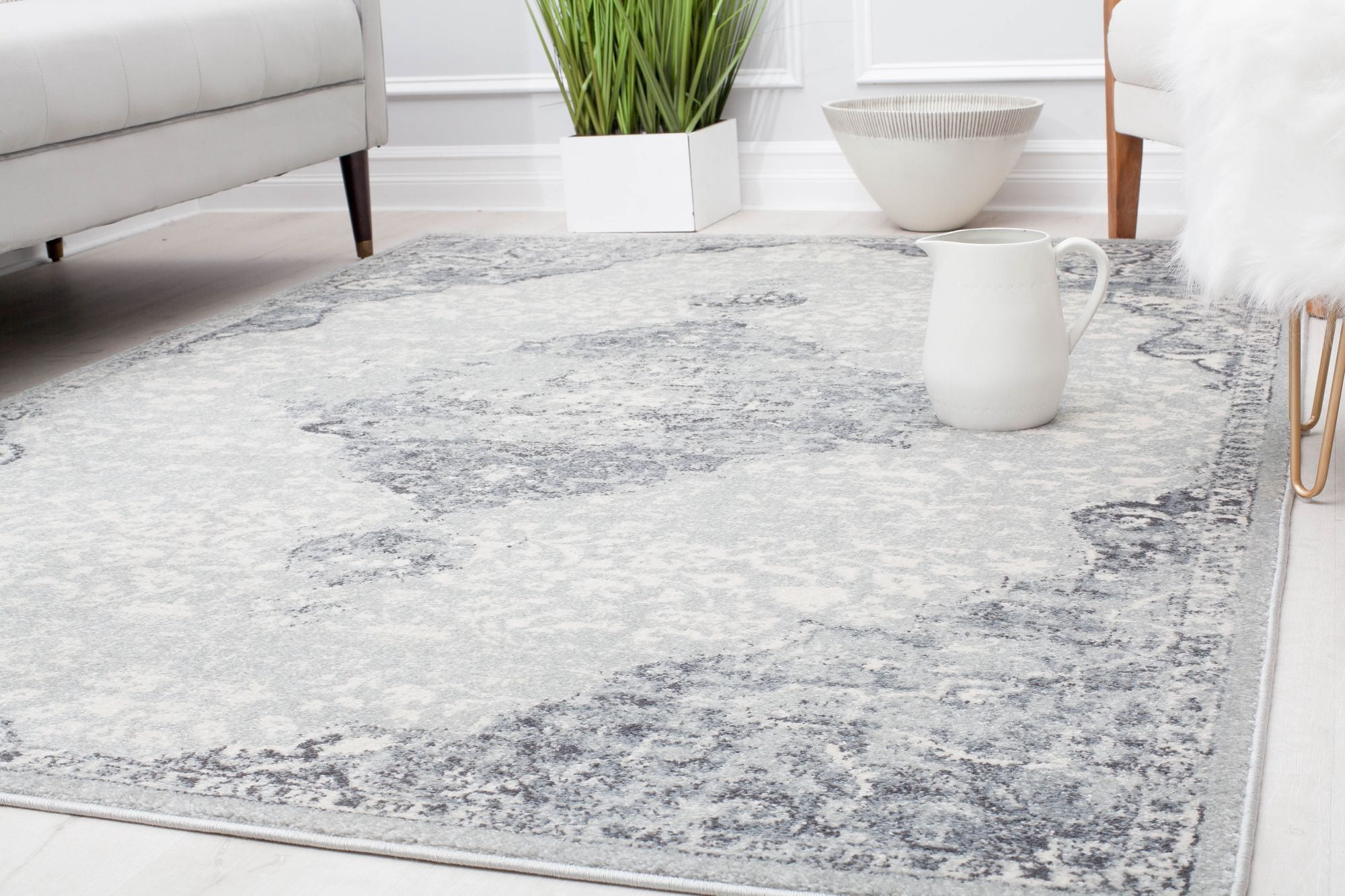 Harper HY50H Spring Snowflake Transitional Vintage Area Rug, 8'x10'