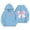 Sky Blue, variant on CHENge Girls Hoodies Size 10-12 Fashion Versatile Comfort Bow Print Design Lightweight Breathable Cowl Neck Hooded Sweatshirt Autumn/winter Outwear(Z2-Black,11-12Years)