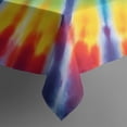 thumbnail image 5 of Colorful Rainbow Tie Dye Spiral Pattern Square Tablecloth,Waterproof Square Table Cover,Wipeable Spillproof Washable Table Cover for Home Kitchen Party Decor 42"X42"(107x107cm), 5 of 6