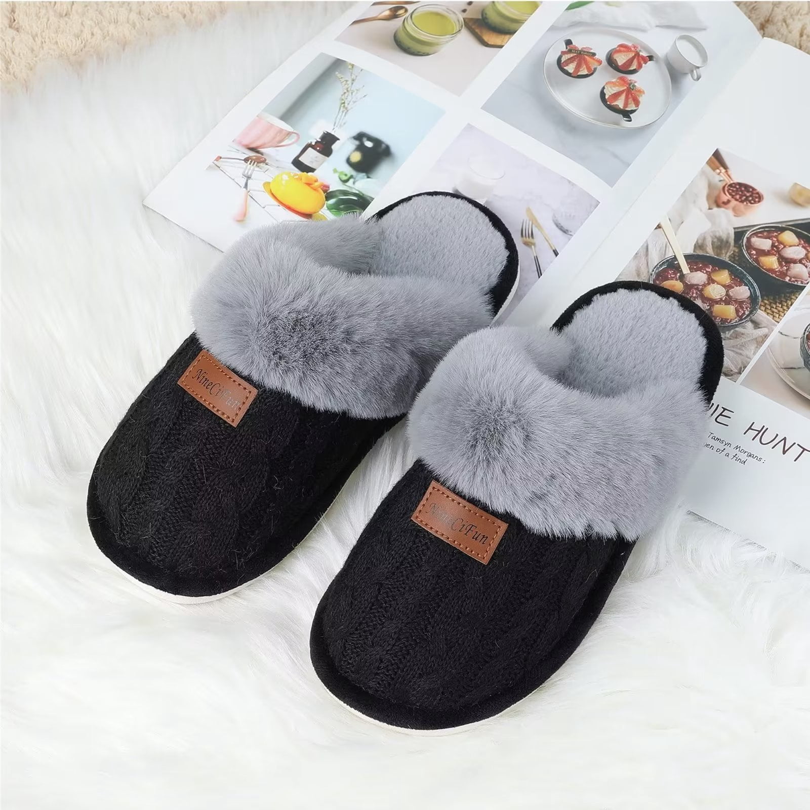 Women's Memory Foam Slippers - Lightweight House Shoes With Terry Lining, Indoor/Outdoor, Coffee Size 5-6