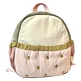 thumbnail image 2 of Mochila para niños Color Block Cute Embroidery Mini Mochila de viaje de lona ligera para bebés y niños pequeños de 1 a 5 años, 10.62 x 9.84 pulgadas, 2 of 8