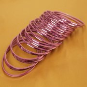 Sunsoul By Touchstone Colorful Bangle Collection Modern Pretty Attractive Look Wrist Filler Indian Bollywood Onion Color Designer Jewelry Metal Bangle Bracelets Set Of 24. For Women.