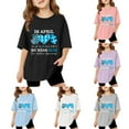 thumbnail image 6 of shoper Autism Awareness Shirt for Kids Autism Support Tee Causal Short Sleeve Tops Back To School Shirt Boys and Girls Purple 120, 6 of 8