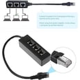 thumbnail image 2 of Cable divisor TANGJMXG adaptador de cable de extensión de red LAN RJ45 macho a 3 hembra RJ45, 2 of 5