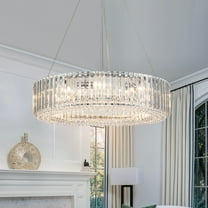 OYIPRO 6/8/12-Light Modern Crystal Chrome Electric Round Chandelier