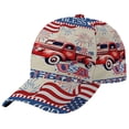 thumbnail image 2 of Patriotic Red Truck God Bless America baseball cap hat, 2 of 4