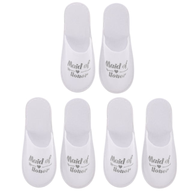 3 pares de bandejas de boda Slippers Zapatillas de pijama Suministros de zapatillas desechables