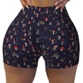 thumbnail image 2 of Picia Mushrooms3 Printed Workout Shorts for Women Seamless Scrunch Butt Lifting High Waisted Yoga Gym Booty Running Moisture-wicking Short Pants-X-Large, 2 of 9