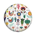 thumbnail image 2 of Balery Alpaca Flowertire Cover Waterproof Dust-Proof, Universal Spare Wheel Tire Cover For Trailer, Rv, Suv Truck And Vehicle Camper Accessories-17 Inch, 2 of 9