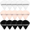 thumbnail image 1 of 15 Pieces Powder Puff Triangle Makeup Puff Pure Cotton Powder Velour Face Ultra Soft Washable Body Powder Puff For Loose Powder Body Cosmetic Foundati, 1 of 3