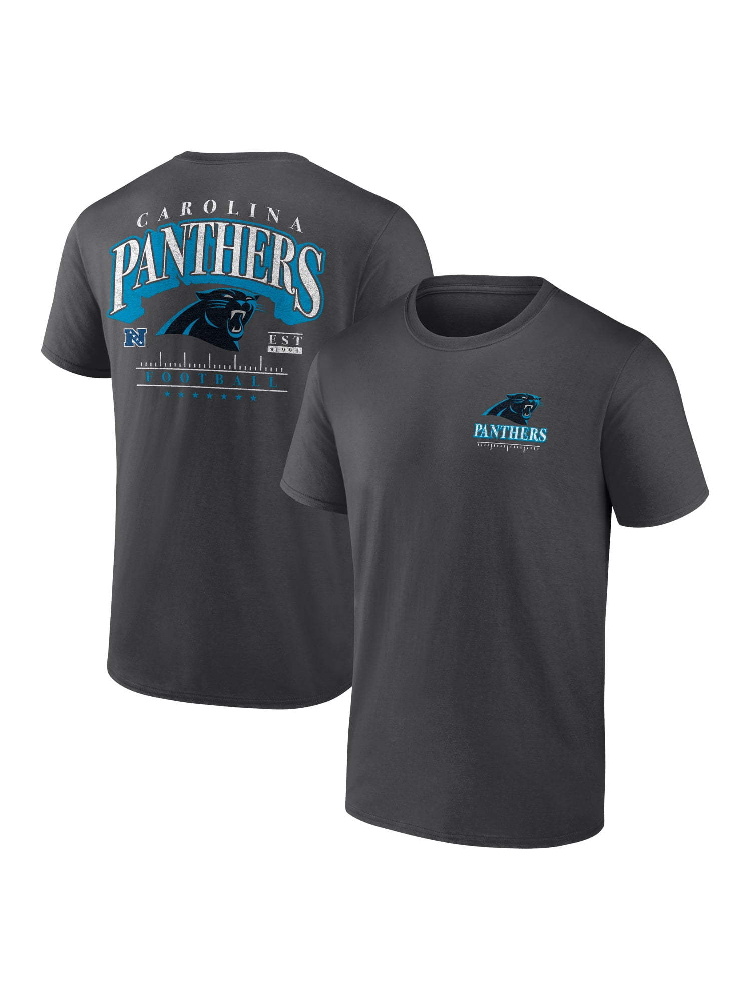 NFL Carolina Panthers Men's Cotton Faded Black Short Sleeve T-Shirt