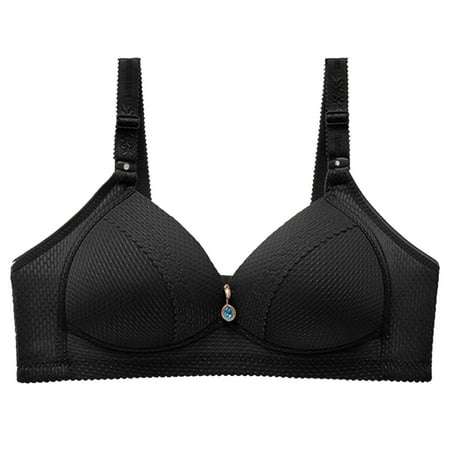 Fesfesfes Bras for Women Wireless Ladies Fashion Bowknot Printing Comfortable Hollow Out Bra Underwear Bras Womens Bra